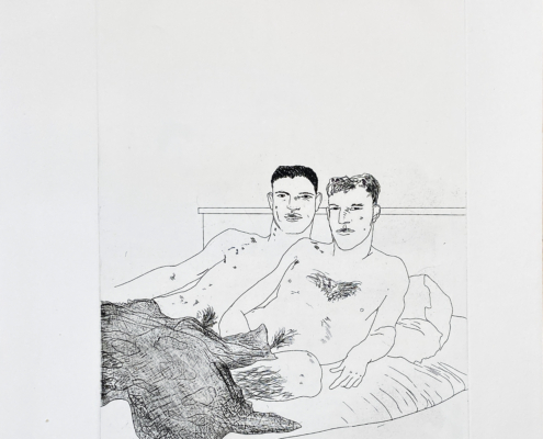 David Hockney | Illustrations for Fourteen Poems from C.P. Cavafy | The Beginning | 1966