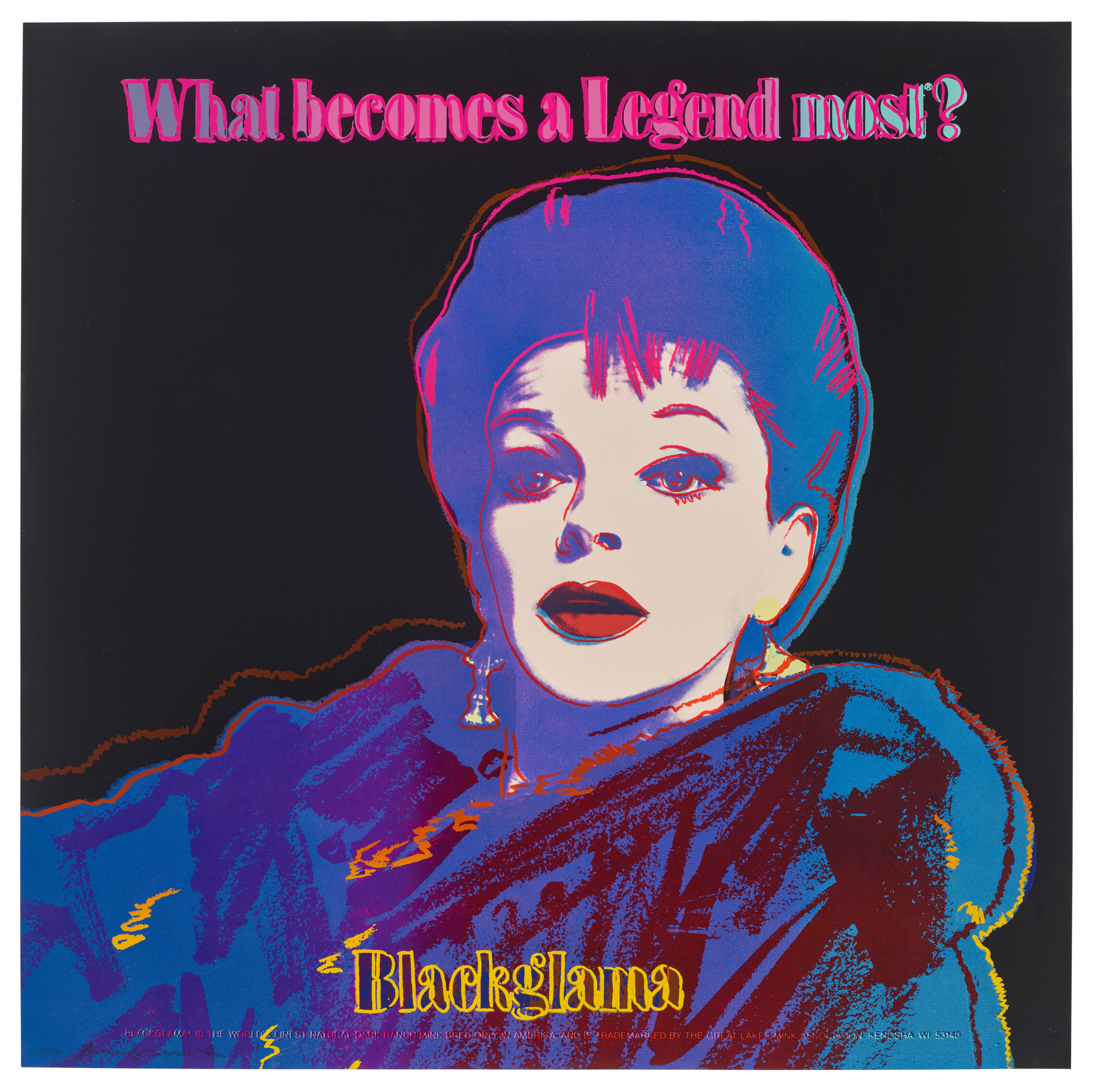 Andy Warhol | Ads: Blackglama (Judy Garland), II.351 | 1985