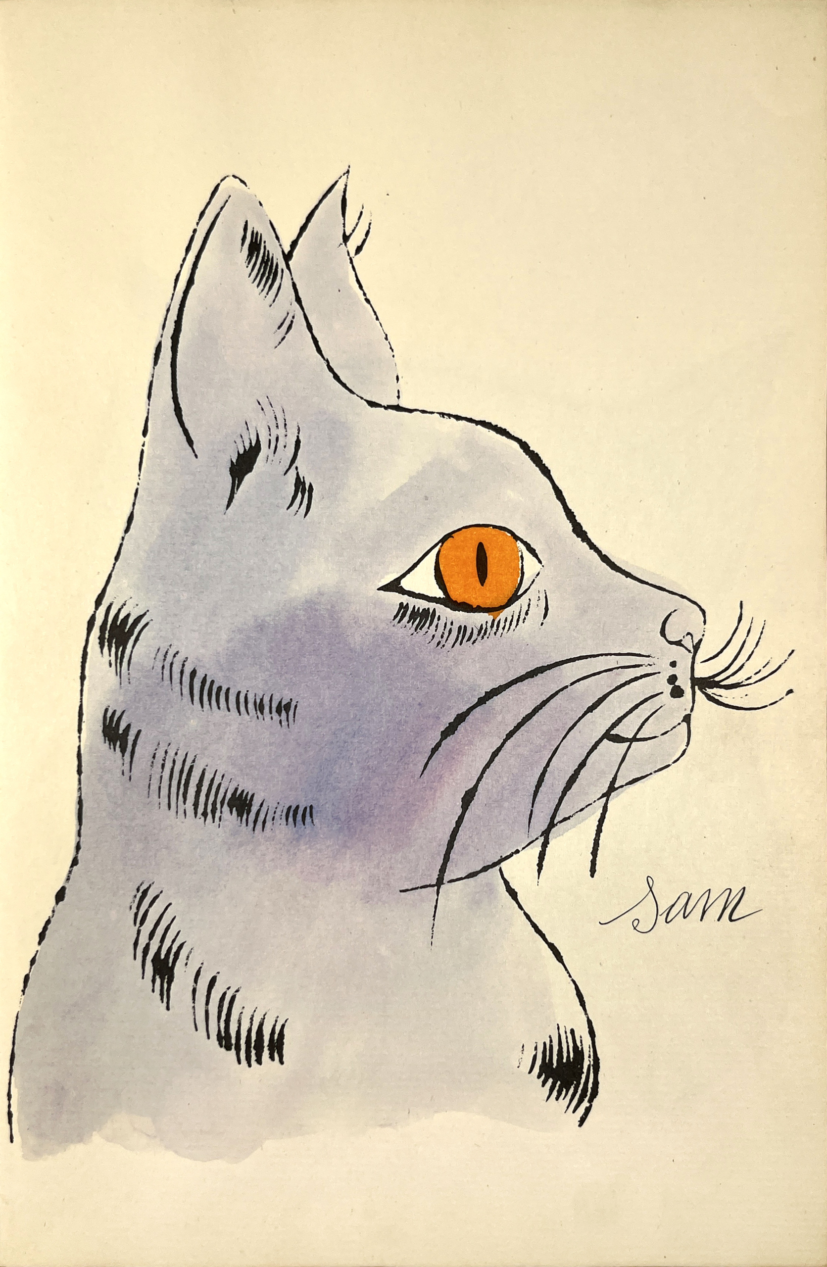 Andy Warhol | 25 Cats Name[d] Sam and One Blue Pussy IV.57B | 1954