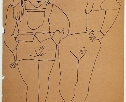 Andy Warhol | Two Standing Figures | c. 1955