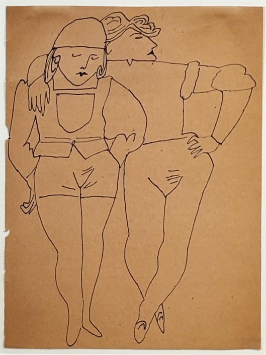 Andy Warhol | Two Standing Figures | c. 1955